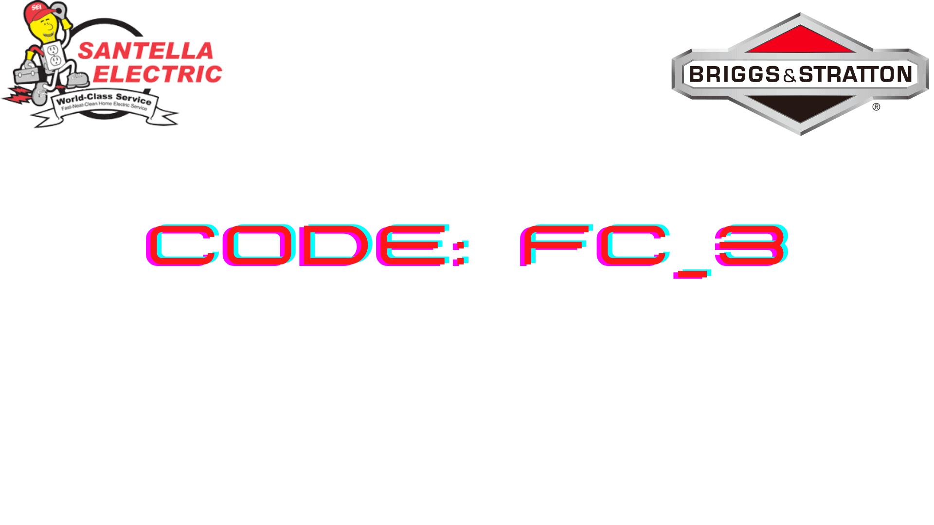 Briggs and Stratton Error Code - Code FC_3