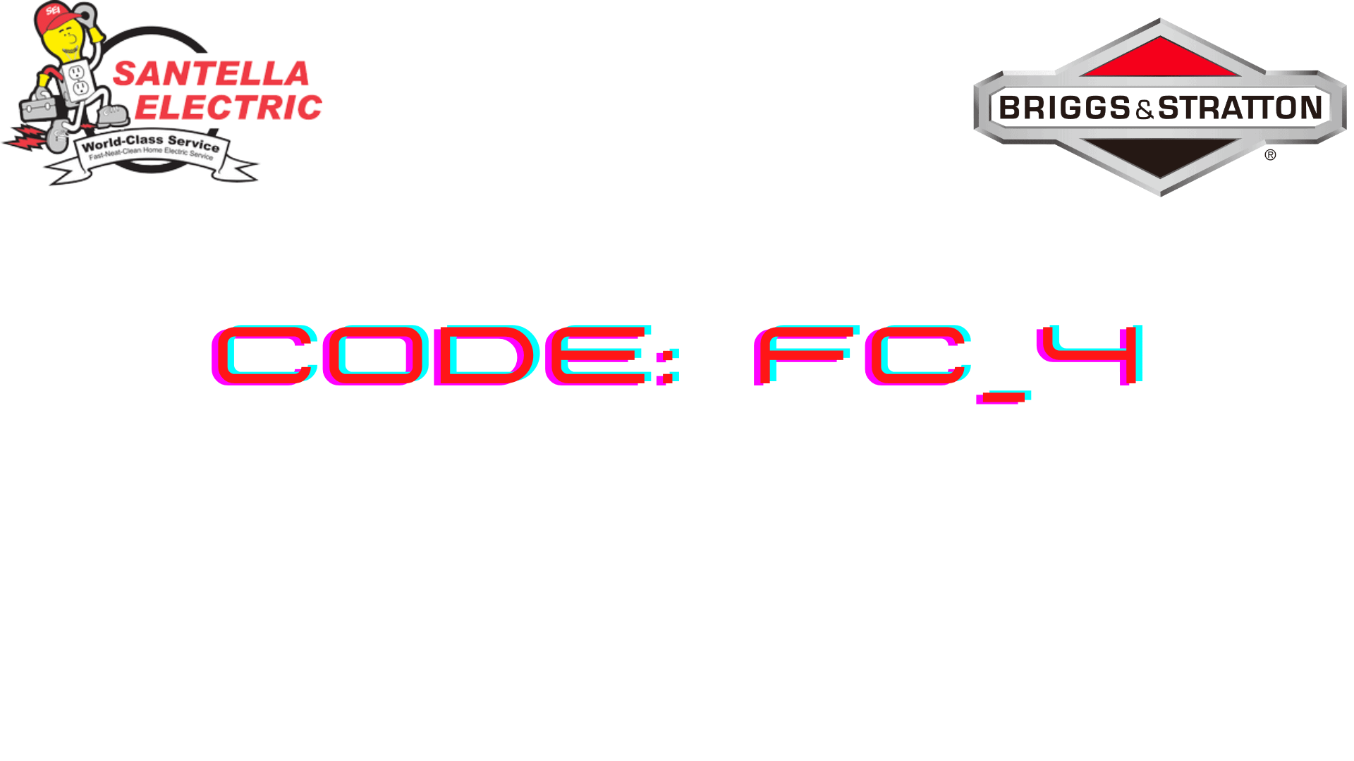 Briggs and Stratton Error Code - Code FC_4